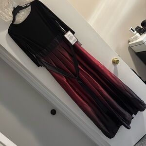 Gradient red formal dress